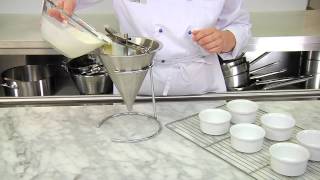 Preparing the classic Creme Brulee