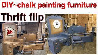 DIY ~ Chalk painting furniture ~ thrift flip ~