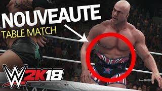 WWE 2K18 : NOUVEAUTÉ SUR LES TENUES avec gameplay Table Match [FR]