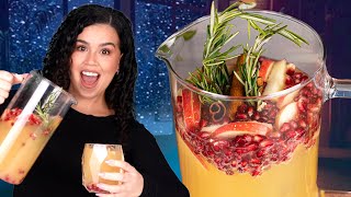 5 Ingredient Sparkling Apple Cider Sangria! | Holiday Sangria