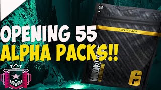 55 ALPHA PACK OPENING!! LEGENDARY & BLACK ICE | Operation Shifting Tides Rainbow Six Siege