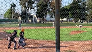 Jr Baseball Boy4 pitching higher velocity strikes, gathers 3 hits, makes diving catch in left center