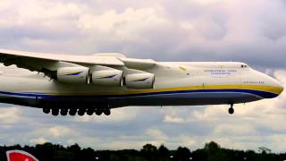 RARE Antonov A225 Mriya landing at Manchester Airport