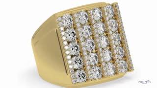 Mens Yellow Gold Diamond Ring