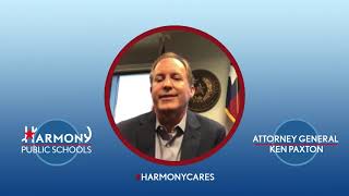 Attorney General of Texas Ken Paxton Thanks Harmony Austin  Educators for PPE Donations