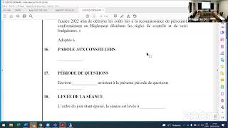 Séance ordinaire du Conseil municipal