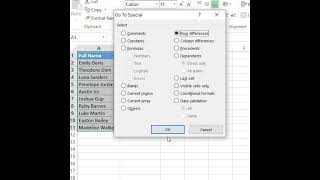 Find the differences in the rows in Excel #shorts #excel #find #rows