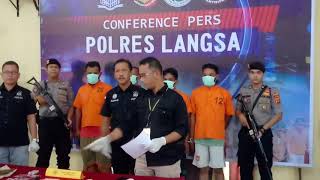 Polres Langsa : Sat Resnarkoba Amankan Empat Pengedar Narkoba.