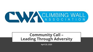 Community Calls - Leading Through Adversity