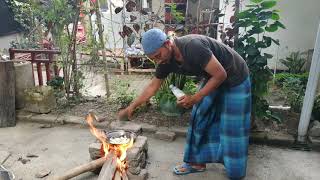 Kali ini masak kambing kecap ala cemplung