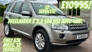 12 SERVICES!! Freelander 2 2.2 SD4 HSE Auto 4WD. Only 67k miles! 12 Services!