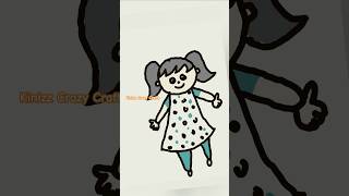 Easy to draw a little girl.#easydraw #drawing #easydrawings #drawingtutorial