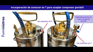 Compresor de aire portátil para bombeo de fumigadora, sprayer.