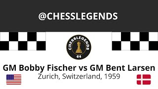 BOBBY FISCHER vs BENT LARSEN, Zurich, Switzerland, 1959.