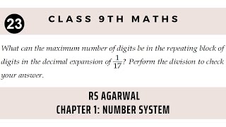 Example 5 of Pg 16 RS Aggarwal | Class 9th Chapter 1 Number System | Maths by Paradise Educator