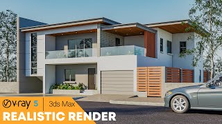 Realistic Exterior Rendering In 3Ds Max Vray 5 | Photorealistic Rendering Vray 5