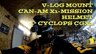 V-Log Mount Garage Test on the Can-am Mission Helmet Cyclops CGX2 GearCam