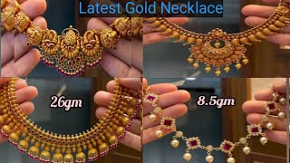 Trending🔥🔥 Gold necklace design👌 with weight||latest gold jewelry#necklace #nidhicreation2012