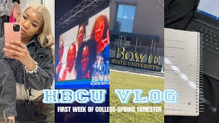 HBCU VLOG: first week of college - spring semester | move in, classes, CIAA campus tour