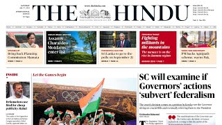 27 July 2024 | The Hindu Newspaper Analysis | Daily Current Affairs #UPSC Current Affairs Today