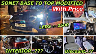 2024 KIA SONET HTE(0) MODIFIED WITH PRICE | SONET MODIFICATION | KIA SONET BASE TO TOP MODIFICATION