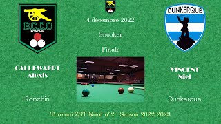 Tournoi Snooker ZST2 Nord - Finale - Alexis Callewaert / Niel Vincent [5]