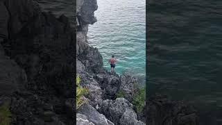 Cliff Jump at The Grotto, Bruce Peninsula, Ontario