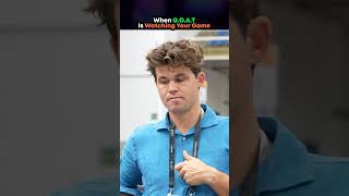 When the GOAT is watching your game ft. Magnus Carlsen #chess #shorts