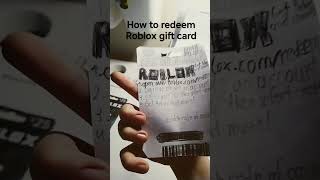 How to redeem Roblox gift card