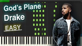 God's plan - Drake - EASY Piano tutorial