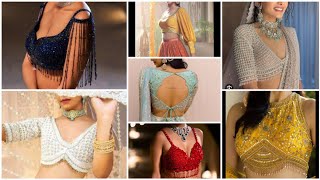 Stylish beautiful lehenga blouse design | Amazing design/ latest blouse design ideas #fashion