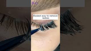 How To Remove Lash Extensions Without Taking Off Your Natural Lashes|B&Q Lashes|#diylashes