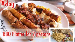 Mixed BBQ Platter For 2 Persons with Salad, Fries, Rice or 2 Paratha / 2 Chapati & 2 Drinks