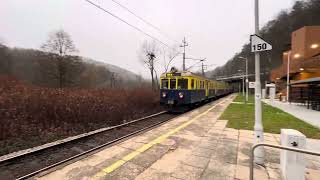 EN71-001 zbliża się do przystanku osobowego Żegiestów-Zdrój 🚃💥🏔️