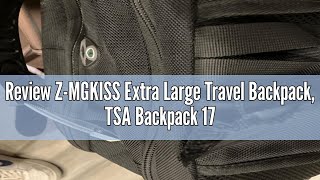 Review Z-MGKISS Extra Large Travel Backpack, TSA Backpack 17.3 Inch, 50L Anti Theft 17 Inch Big Busi