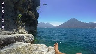 Cliff Jumping Lake Atitlan - Guatemala - Vlog - Backpacking Central America