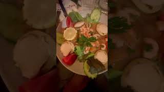 Salmon and shrimp salad