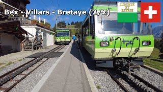 Train Bex - Villars - Bretaye (TPC) 2/2 (Sep 2023) 4K #switzerland #railway #Bex