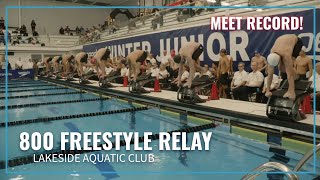 Lakeside Aquatic Club Sets NEW Meet Record in Men's 800 Free Relay | 2023 Speedo Winter Juniors West