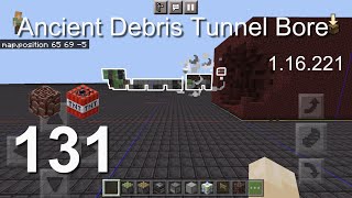 Minecraft Bedrock Tutorials(131) - How to build an Ancient Debris Tunnel Bore Machine (1.16.221)