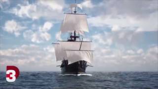 Sailing Ship 3D Animation and Flip Fluid Ocean CGI VFX