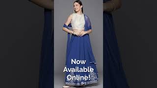 Blue & White Ready to Wear Lehenga Blouse, Dupatta #lehenga #fashion #blouse #bridallehenga