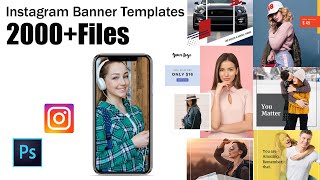 2000+Professional Instagram Banner Templates In PSD Files |Aneela Graphics|