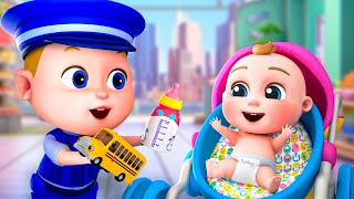 Police Takes Care of A Baby | Baby Police Song | Super Sumo Nursery Rhymes & Kids Songs