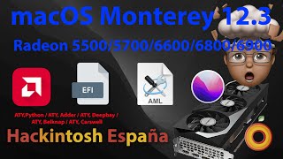 Hackintosh. Monterey 12.3 Radeon 5500/5700/6600/6800/6900 Error en uso de esta gráficas ralentiza