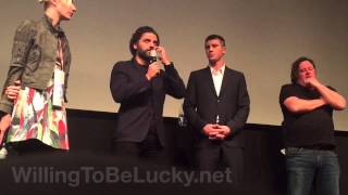 Oscar Isaac and Garrett Hedlund at the Mojave premiere at Tribeca Film Fest