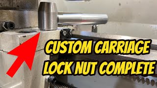 Custom carriage lock screw complete for Vevor mini lathe part 2 - How to make carriage lock nut