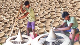 DIY LIGHT DIYAS (Matti Pramidalu) Deepam Making with CLAY Hand Made in Small Scale Industry Ideas