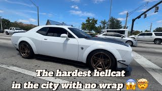 The Hardest Hellcat In The City With No Wrap Having Fun with my #widebodyscat #hellcat