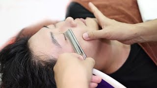 💈ASMR | Exfoliate a man's face. 🪒 Immersion shoulder, neck, back and head massage!